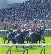 京都競馬場で行われた春の天皇賞。たくさんのファンが詰めかけた＝２０１４年５月４日、京都市伏見区（岩川晋也さん撮影）