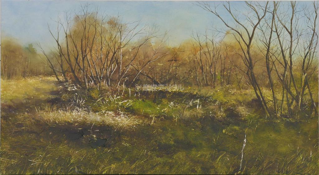 日本水彩画会＿茅野吉孝「陽光」２０１３年。水彩、紙（アートデザインセンター撮影、提供写真）