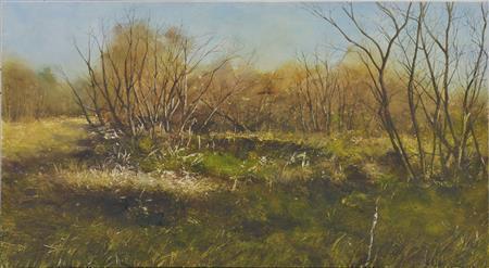 日本水彩画会＿茅野吉孝「陽光」２０１３年。水彩、紙（アートデザインセンター撮影、提供写真）