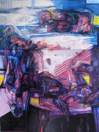 国画会＿多能三勢「風骨の森（ＢＳ－１４）」２０１４年＿油彩、カンバス（提供写真）