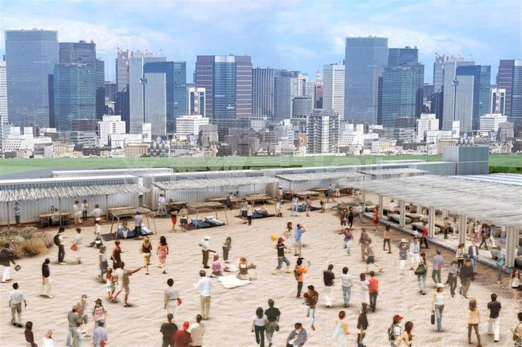 白い砂浜を眺めながら、フレンチバーベキューなどが楽しめるカフェ「ＢＥＡＣＨ５５」（「ＭＡＧＩＣ＿ＢＥＡＣＨ」提供）