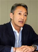 インタビューに応じるソニーの平井一夫社長＝２６日、東京都港区の本社