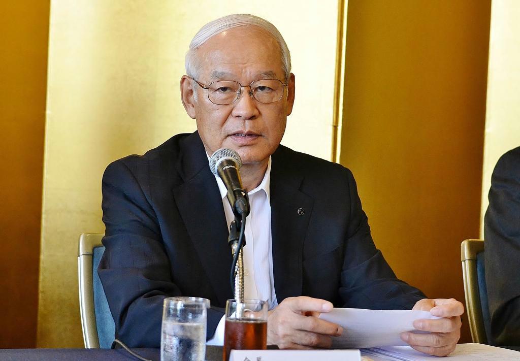 日本アルミニウム協会の新会長に就任した石山喬日本軽金属ホールディングス社長＝２９日、東京都港区