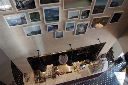 ２階から見たコーヒースタンド