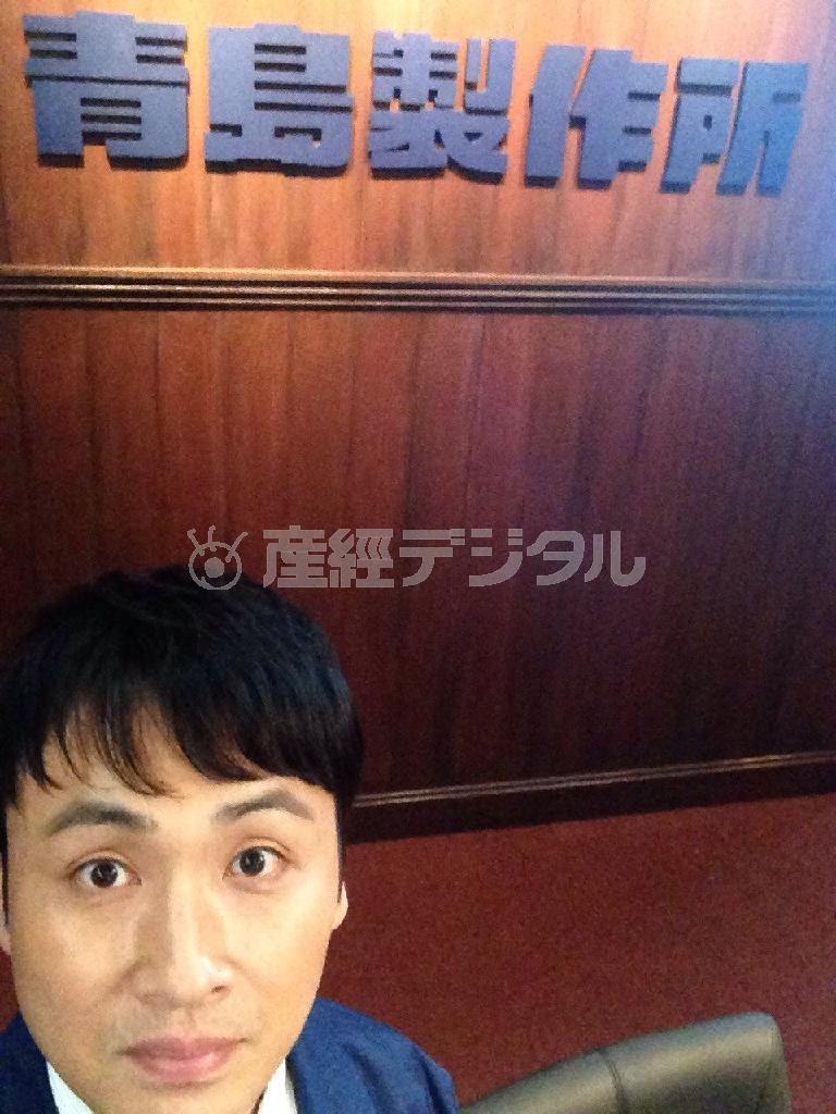 連続テレビドラマ「ルーズヴェルト・ゲーム」の楽しい舞台裏を紹介してくれた児島一哉さん（プロダクション人力舎提供）