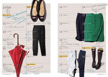 ６月のコーディネートでは、これらのアイテムをヘビーローテーション。「Ｋ．Ｋ＿ｃｌｏｓｅｔ＿スタイリスト菊池京子の３６５日＿Ｓｐｒｉｎｇ－Ｓｕｍｍｅｒ」（集英社）より（提供写真）