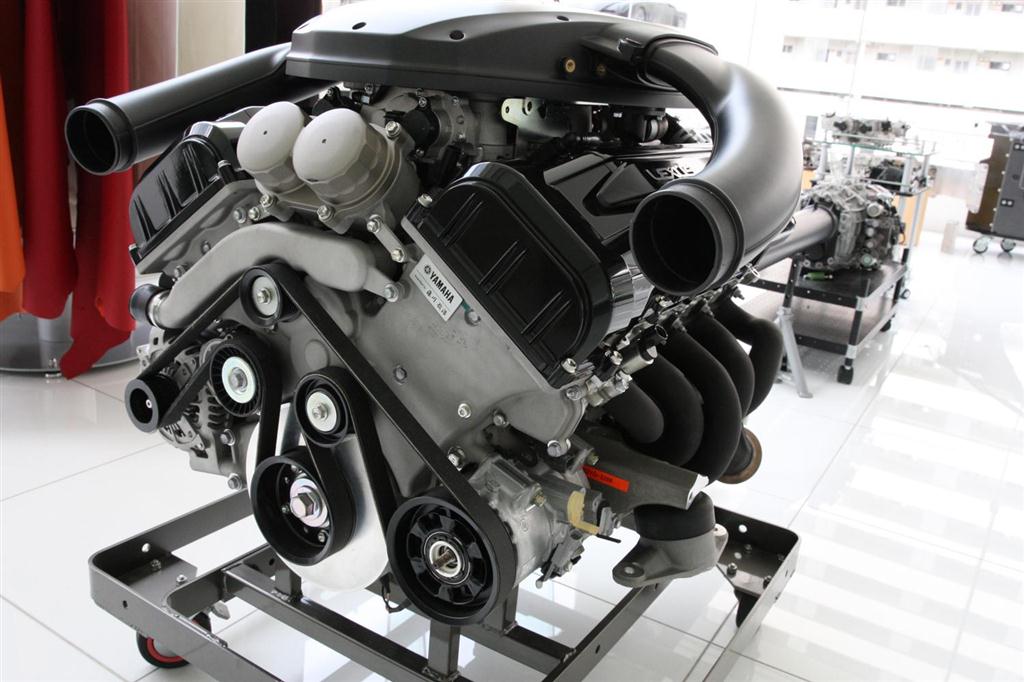 ＬＦＡのエンジン。チューニングはヤマハの藤川敬治氏を中心としたチームが手掛けた。