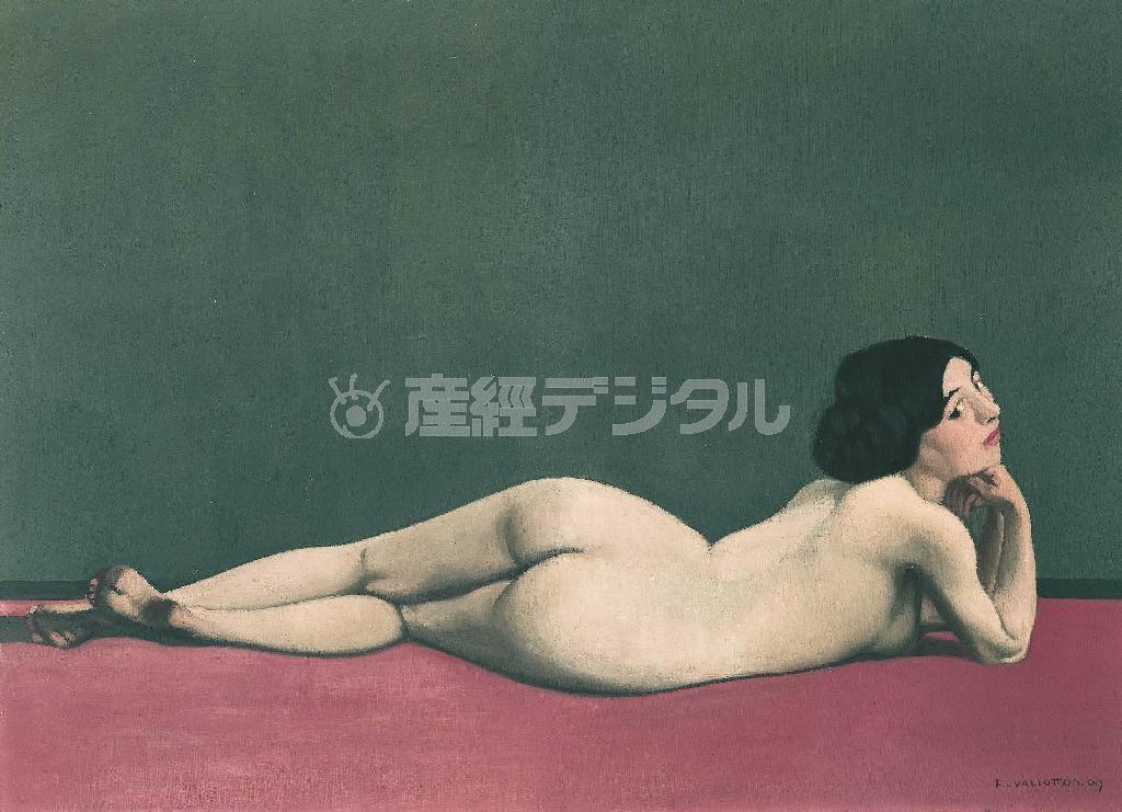 「赤い絨毯の上に横たわる裸婦」１９０９年＿ジュネーヴ、プティ・パレ美術館。（Ｃ）Ａｓｓｏｃｉａｔｉｏｎ＿ｄｅｓ＿Ａｍｉｓ＿ｄｕ＿Ｐｅｔｉｔ＿Ｐａｌａｉｓ，Ｇｅｎeｖｅ／ｐｈｏｔｏ＿Ｓｔｕｄｉｏ＿Ｍｏｎｉｑｕｅ＿Ｂｅｒｎａｚ，Ｇｅｎｅｖｅ