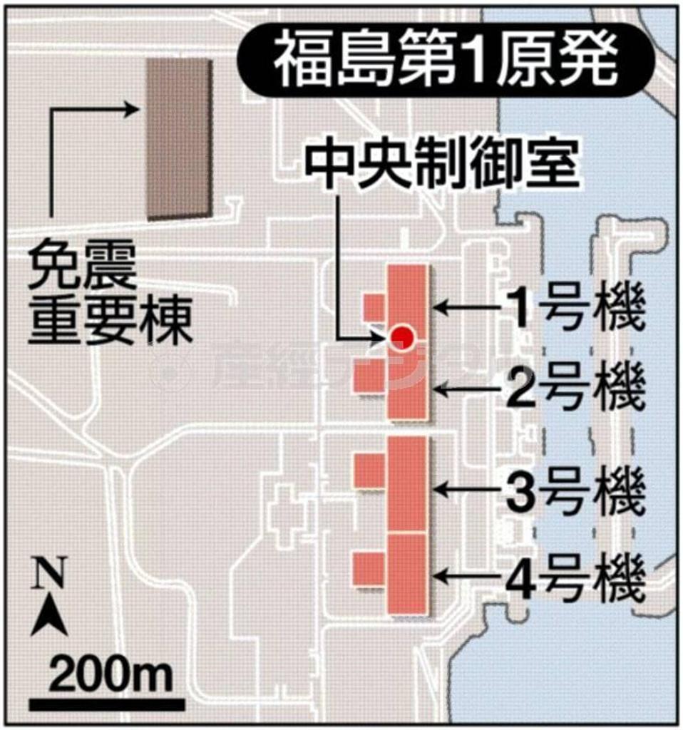 福島第１原発の１、２号機の中央制御室＝２０１４年２月２６日、福島県双葉郡大熊町