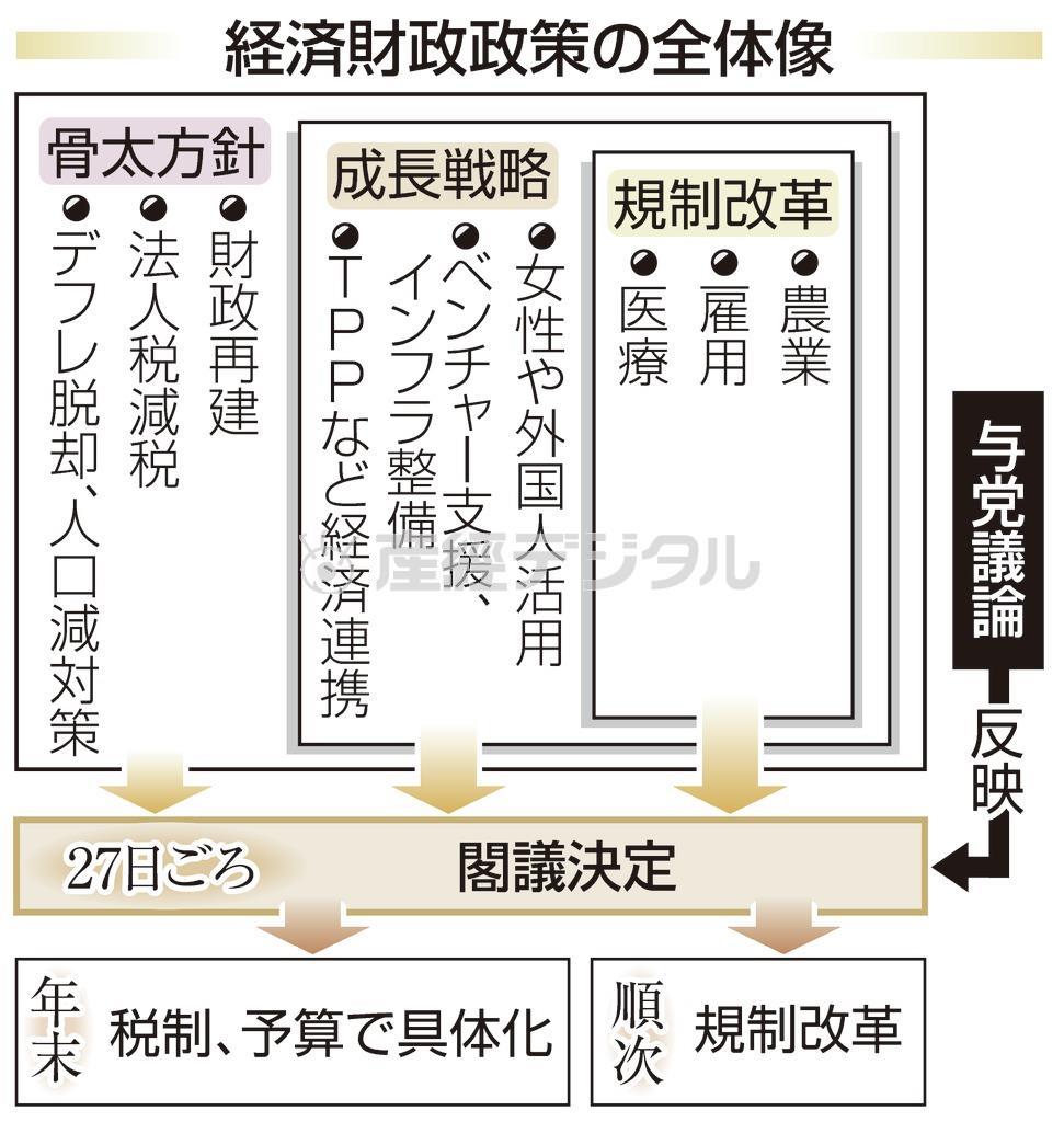 経済財政政策の全体像＝２０１４年６月１０日