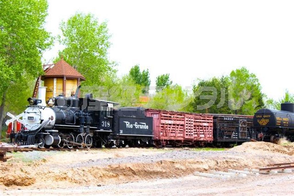 初代のパイクスピーク・コグ鉄道。ラック式レールも当時のもの