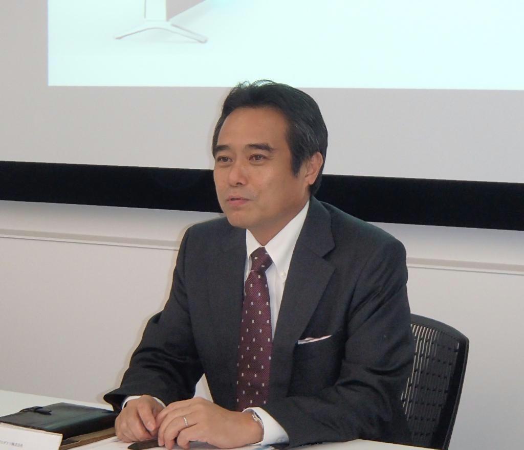 インタビューに応じるソニーの今村昌志業務執行役員＝３０日、東京都品川区