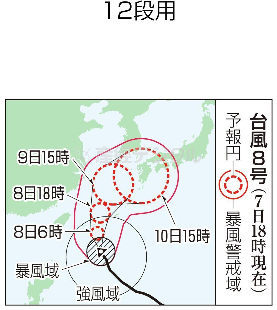 台風８号＝２０１４年７月７日１８時現在