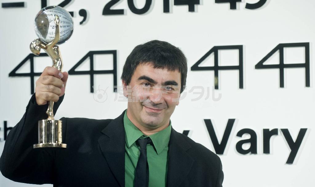 グルジアの映画監督、ゲオルグ・オバシュビリ氏＝２０１４年７月１２日、チェコ・カルロビバリ（ＡＰ）