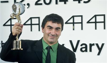 グルジアの映画監督、ゲオルグ・オバシュビリ氏＝２０１４年７月１２日、チェコ・カルロビバリ（ＡＰ）