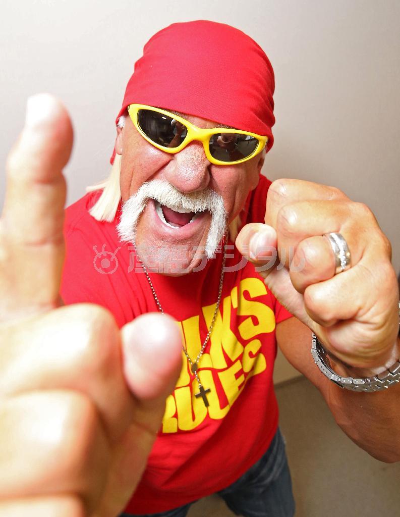 米プロレス団体「ＷＷＥ」の世界的プロレスラー、ハルク・ホーガンさん＝２０１４年７月１１日、東京都文京区（宮崎裕士撮影）
