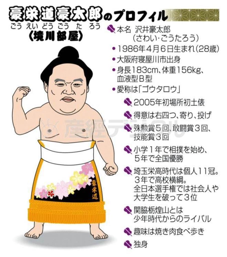 【大相撲】大関昇進、豪栄道豪太郎（ごうえいどう・ごうたろう、本名・沢井豪太郎、大阪府出身、境川部屋）のプロフィル