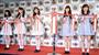 「１０周年記念モンスターハンター展」のオープニングセレモニーテープカットを行う、左から乃木坂４６モンハン選抜の永島聖羅、松村沙友理、白石麻衣、西野七瀬、斉藤優里＝１日、東京都渋谷区（寺河内美奈撮影）