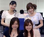 美人プロ雀士の皆さん。前列左から茅森早香プロ、日向藍子プロ、後列左から樋口清香プロ、足木優プロ