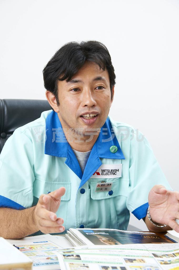「徹底して主婦の生の声を聞いた」開発を担当した三菱電機・冷蔵庫製造部課長の大矢恵司さん＝２０１４年８月６日（ニューススペース・コム撮影）