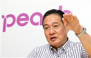 ピーチ・アビエーションの井上慎一・代表取締役ＣＥＯ＝２０日午後、大阪府泉佐野市（村本聡撮影）