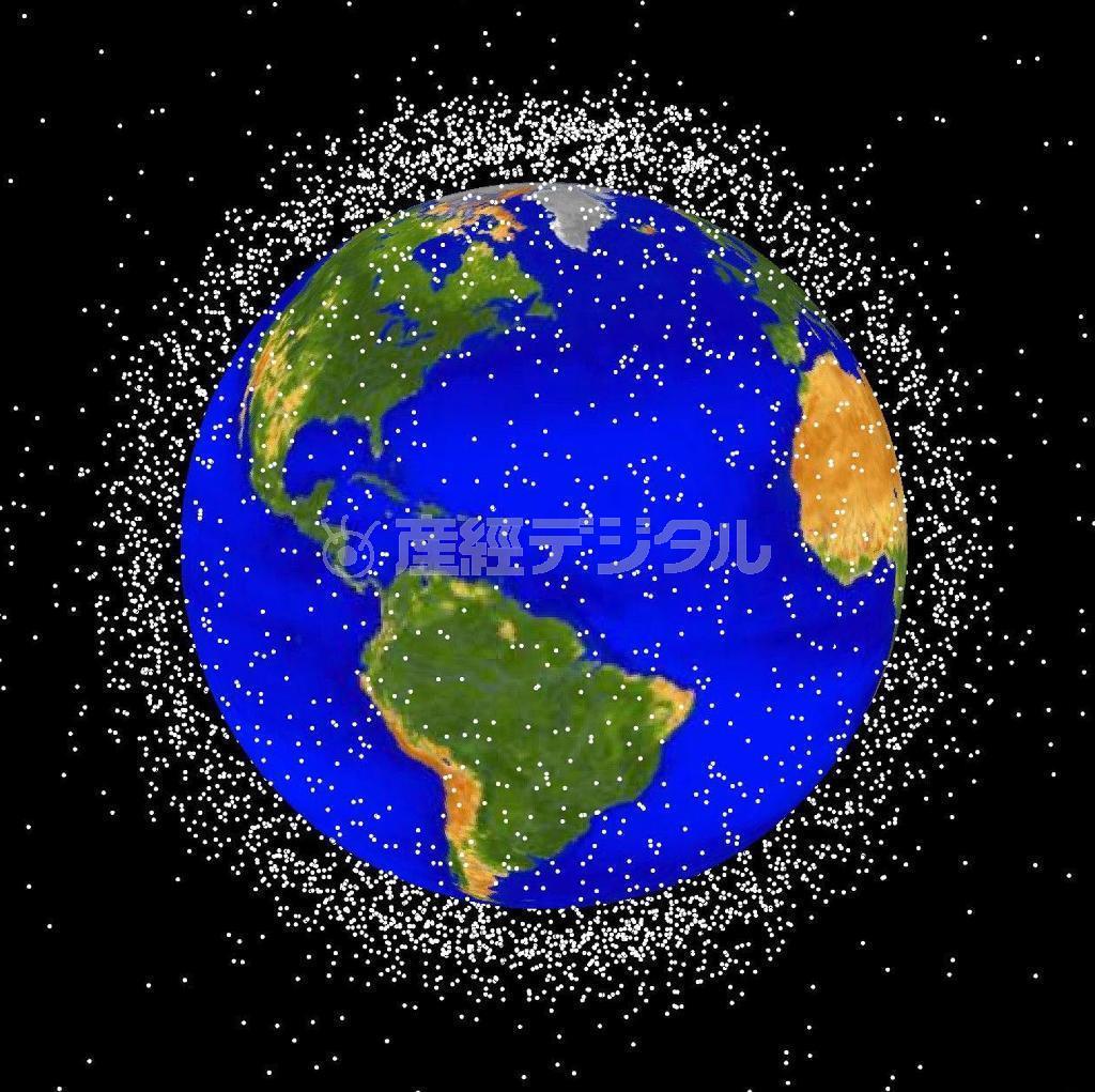 ＮＡＳＡ（米航空宇宙局）が保有する低い軌道にある宇宙ごみの観測データ（ＮＡＳＡ提供）
