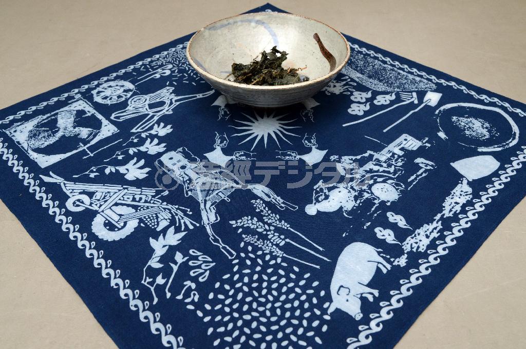 ＢＵＡＩＳＯＵ．が収穫し、葉と茎に選別して乾燥させた藍の葉。これを１００日程発酵させ、藍の染料であるすくもが出来上がる＝２０１４年８月２８日（宮川浩和撮影）