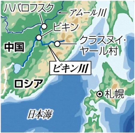 ロシア・クラスヌイ・ヤール村、ビギン川