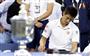 テニスの全米オープン男子シングルスで優勝を逃し、うなだれる錦織圭＝８日、ニューヨーク（ＵＰＩ＝共同）