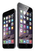 「ｉＰｈｏｎｅ ６」（左）と「ｉＰｈｏｎｅ ６ Ｐｌｕｓ」（アップル提供）