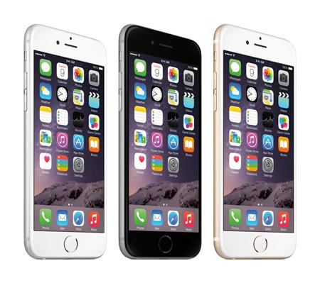 「ｉＰｈｏｎｅ ６」（左）と「ｉＰｈｏｎｅ ６ Ｐｌｕｓ」（アップル提供）
