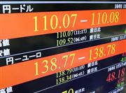 １日には一時１ドル＝１１０円台の円安水準となった
