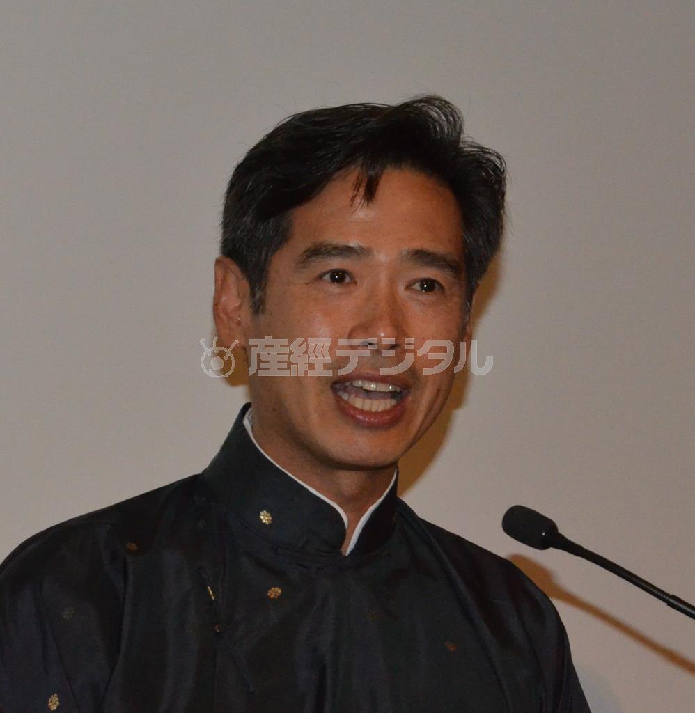 芸術家のリー・ミンウェイ（李明維）氏＝２０１４年９月１９日、東京都港区（原圭介撮影）