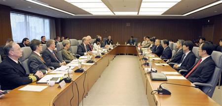 「日米防衛協力の指針（ガイドライン）」の再改定に向け、中間報告を決定した外務・防衛当局の局長級協議＝２０１４年１０月８日午後（共同）