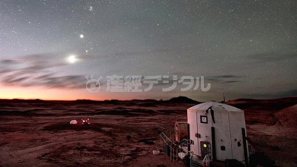 米ユタ州に設けられた「火星砂漠研究基地（ＭＤＲＳ）」。過酷な火星の環境に人類は耐えられるのか。有人火星探査のための研究や実験が各地で行われている（ＡＰ）