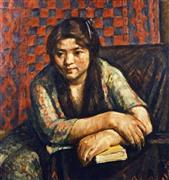 中村彝「小女」（１９１４年、提供写真）