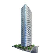 三菱地所レジデンスなどが販売する日本最高層となる６０階建てマンションの完成予想のイメージ（同社提供）