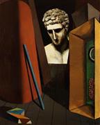 ジョルジョ・デ・キリコ「謎めいた憂愁」（１９１９年、パリ市立近代美術館、提供写真）。（Ｃ）Ｍｕｓeｅ＿ｄ’Ａｒｔ＿Ｍｏｄｅｒｎｅ＿ｄｅ＿ｌａ＿Ｖｉｌｌｅ＿ｄｅ＿Ｐａｒｉｓ／Ｒｏｇｅｒ－Ｖｉｏｌｌｅｔ＿c＿ＳＩＡＥ，Ｒｏｍａ＆ＪＡＳＰＡＲ，Ｔｏｋｙｏ，２０１４＿Ｅ１２８４