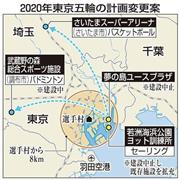 ２０２０年東京五輪の計画変更案＝２０１４年１１月１９日現在。※建設中止し既存施設を拡充