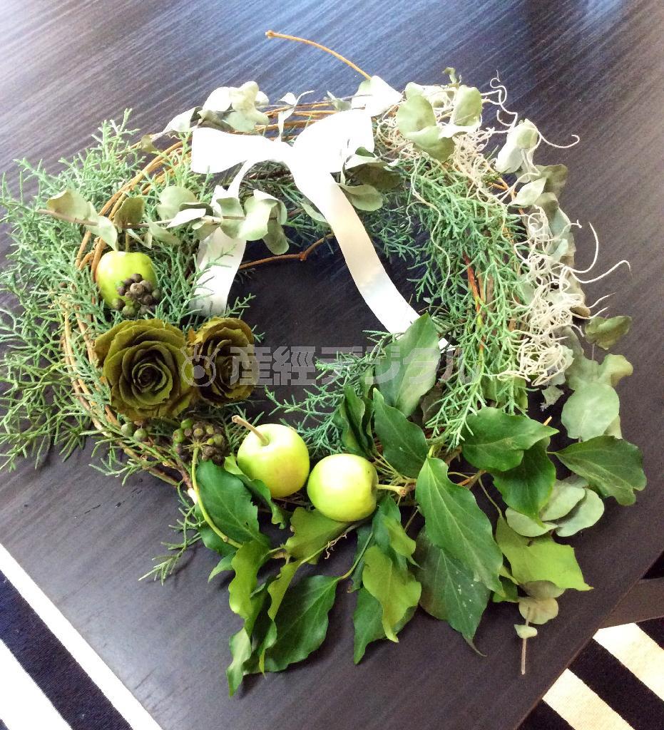 グリーンが主役のクリスマスリース（Ｆｉｎｉｓｈ！）