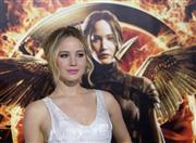 米女優、ジェニファー・ローレンスさん＝２０１４年１１月１８日、米カリフォルニア州ロサンゼルス（ロイター）