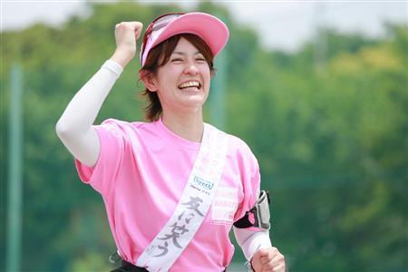 今年で３回目となる「アメリカンホーム・ダイレクト＿みんなのＭＡＥＭＵＫＩ駅伝２０１４」の模様＝２０１４年５月２４日（提供写真）