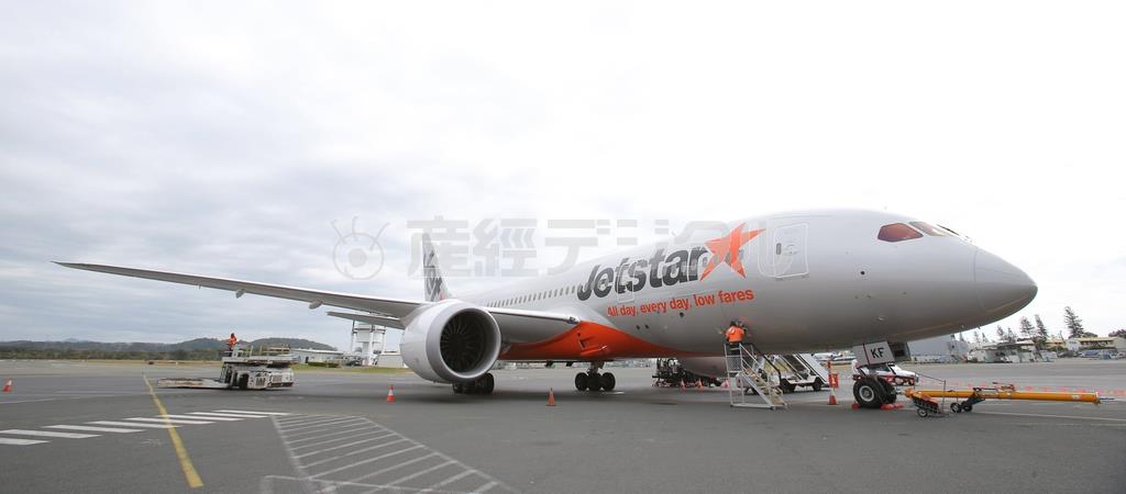 ＬＣＣ（格安航空会社）では初の導入となるボーイング７８７－８型航空機。現在５機が運航中で、今後もメルボルン線などに拡大予定＝２０１４年８月９日（提供写真）