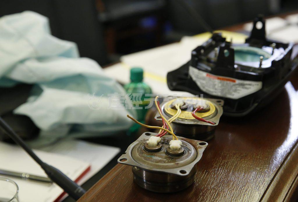 ホンダ車エアバッグの関連部品＝２０１４年１１月２０日、米国・首都ワシントン（ロイター）