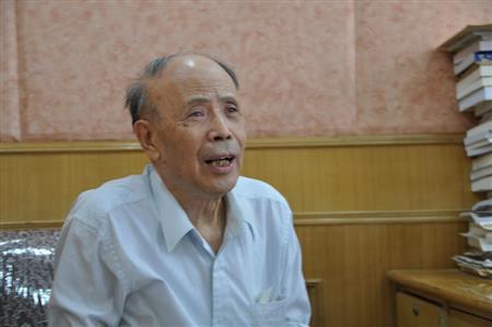 中国共産党の長老でもある、月刊誌「炎黄春秋（えんこうしゅんじゅう）」の杜導正社長＝２００９年６月２３日、中国・首都北京市（矢板明夫撮影）