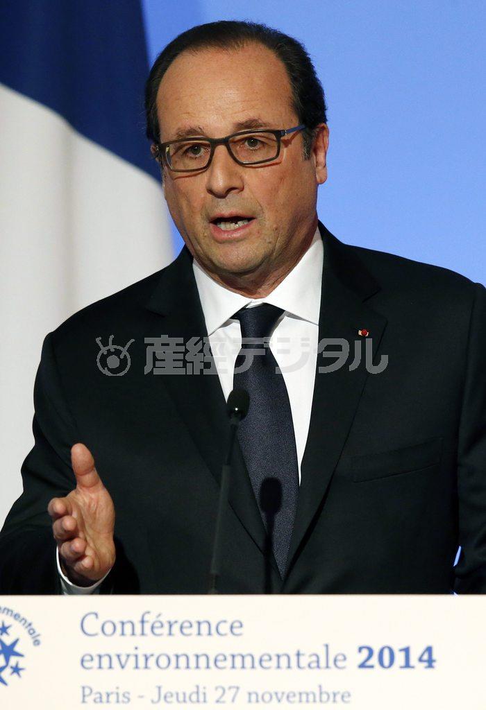 フランソワ・オランド仏大統領＝２０１４年１１月２７日、フランス・首都パリ（ＡＰ）