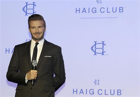 元英サッカー選手、デービッド・ベッカムさん＝２０１４年１１月５日、韓国・首都ソウル（ＡＰ）