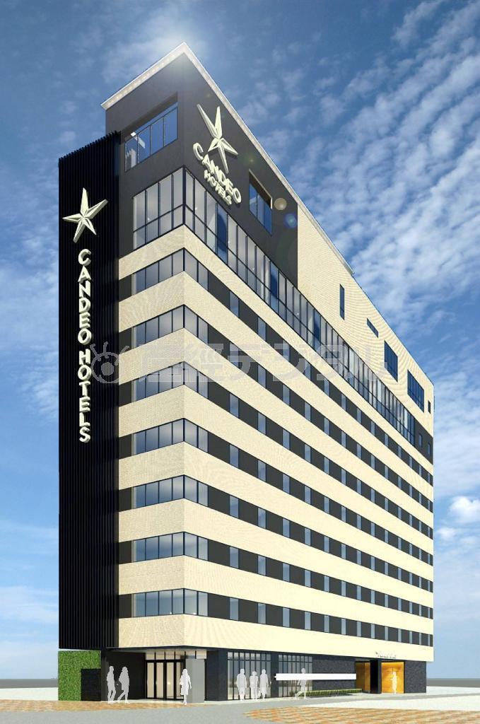 ２０１４年１２月１７日にオープンするＣＡＮＤＥＯ＿ＨＯＴＥＬＳ福岡天神の外観（提供写真）