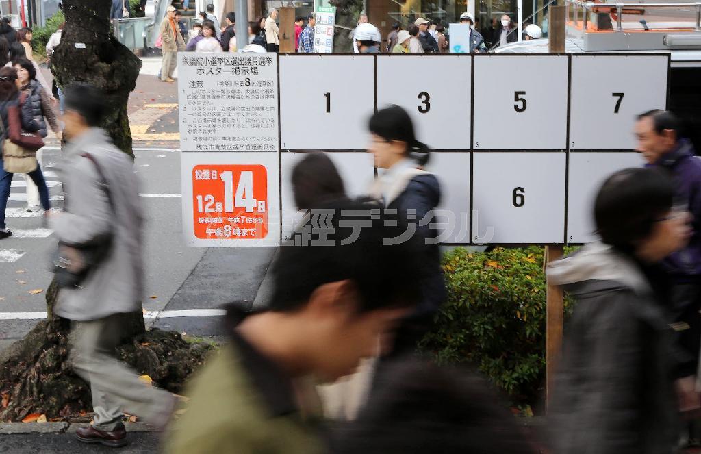 公示前の選挙ポスター掲示場＝１１月３０日（蔵賢斗撮影）