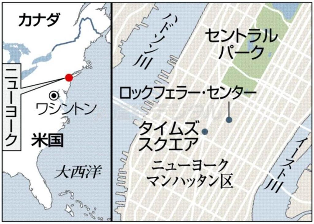 米ニューヨーク・マンハッタン区のタイムズスクエア